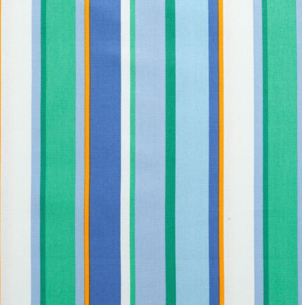 Blue & Green Stripes Toy Box
