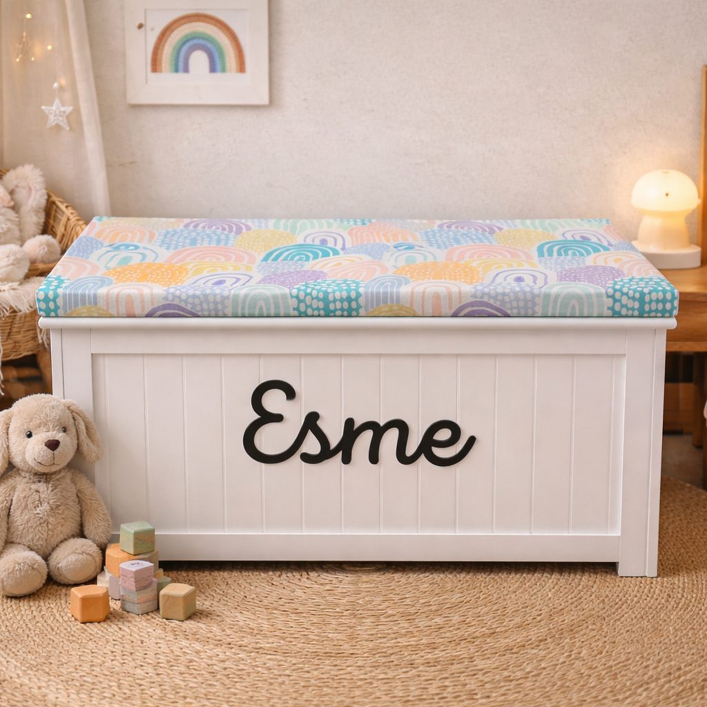 Pastel Rainbows Toy Box
