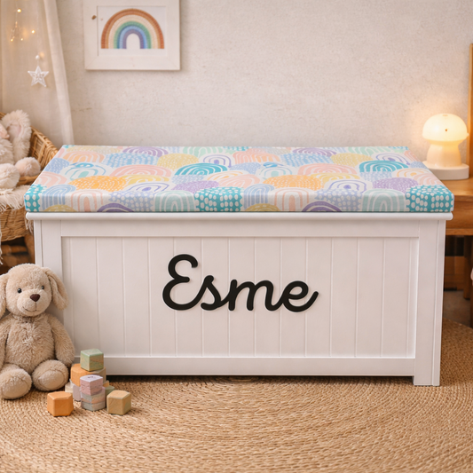 Pastel Rainbows Toy Box
