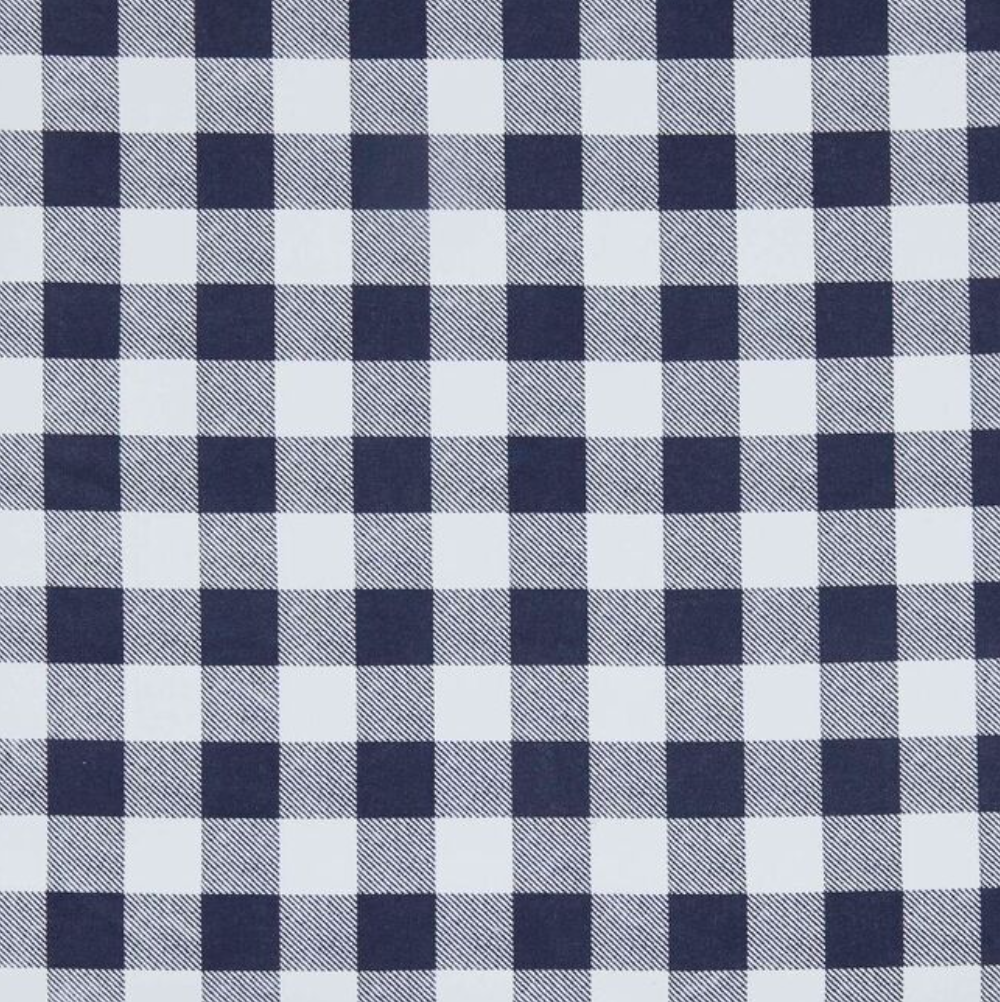 Navy Gingham Toy Box